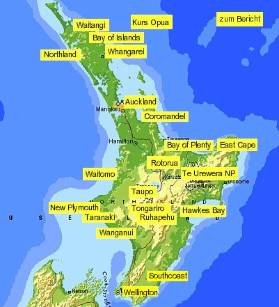 Map NZ North Island